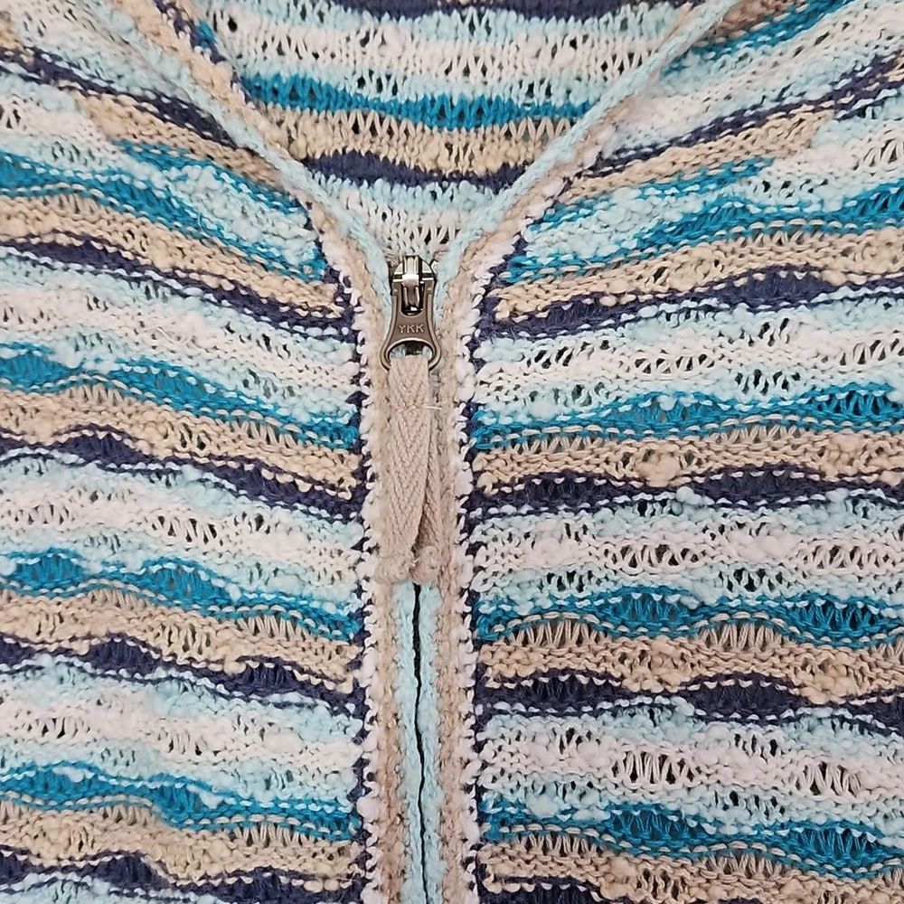 J Jill knit full zip sweater Size Medium